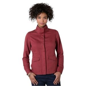 Toad & Co Dusk Jacket Linen Blend Red Lightweight
